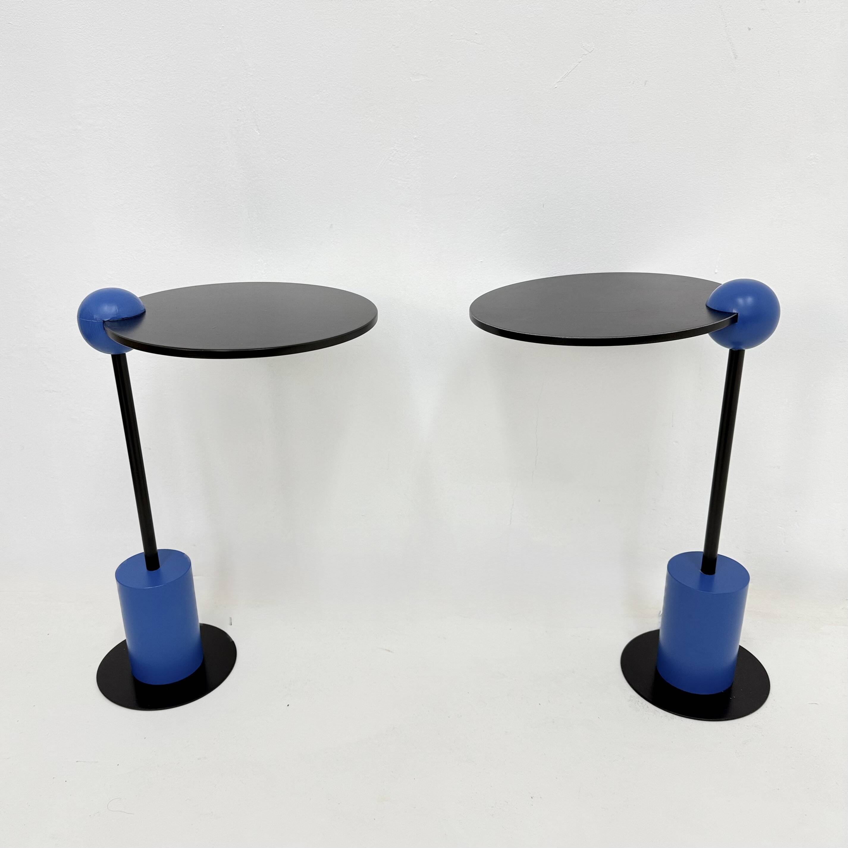 Pair of side table Edward Geluk for Arco – 1980’s ‘Piccolo’ postmodern Memp