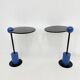 Paire de tables d'appoint Edward Geluk pour Arco – 'Piccolo' postmoderne Memp des années 1980