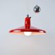 Vintage Red Meblo Manta Pendant Lamp