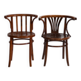 Pair of antique bentwood chairs in Thonet style – Central Europe, circa 1905