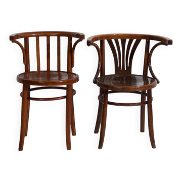 Pair of antique bentwood chairs in Thonet style – Central Europe, circa 1905