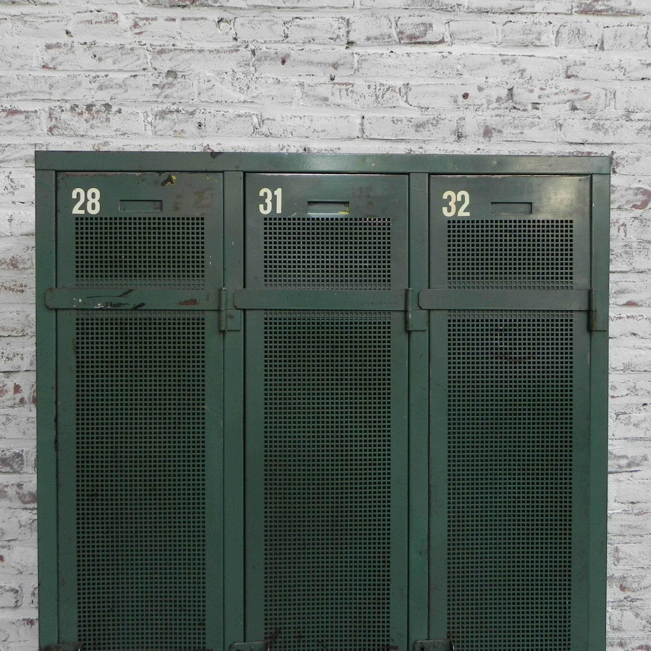 Industrial steel locker with 3 doors