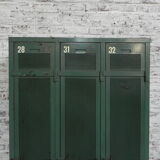 Industrial steel locker with 3 doors