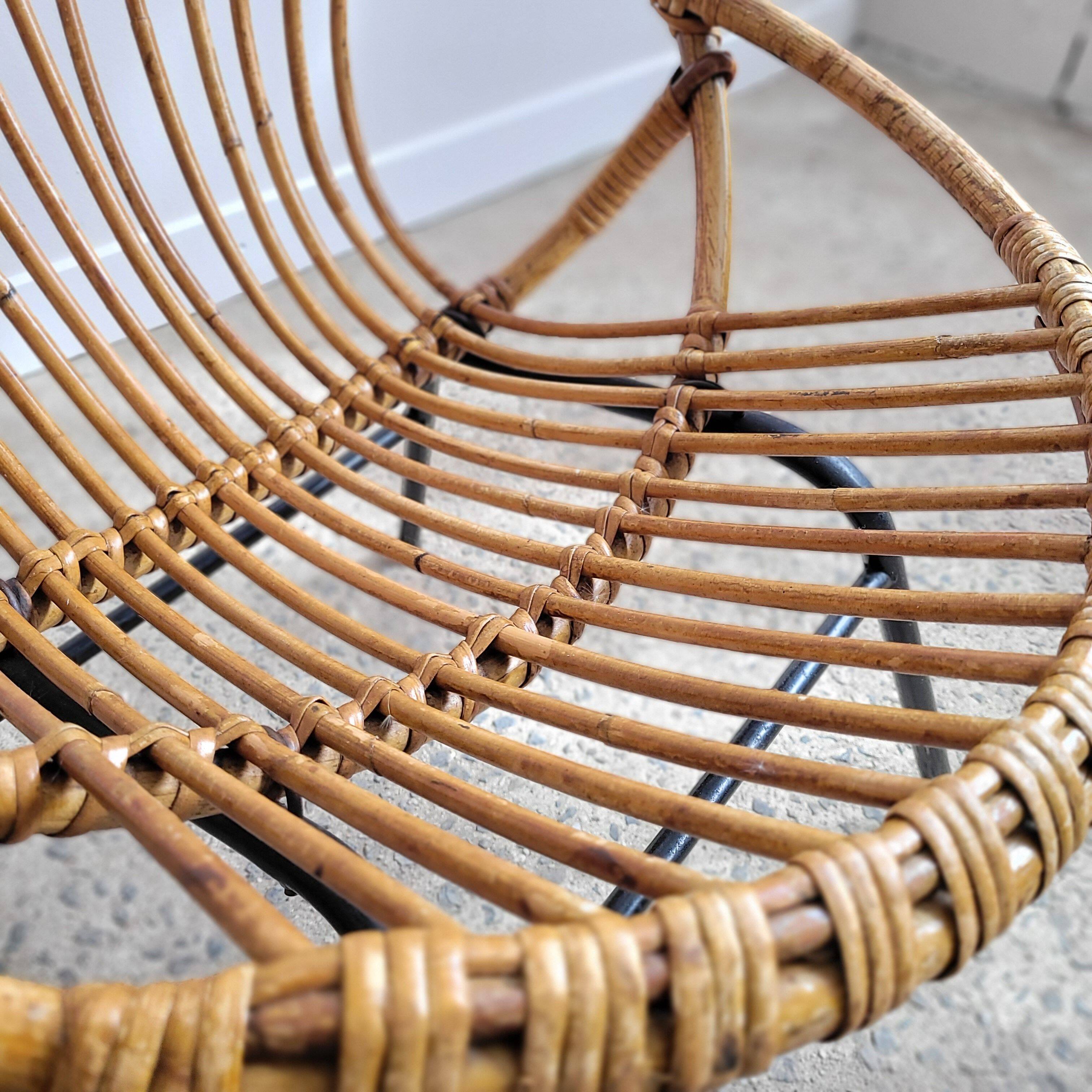 Fauteuils en rotin vintage