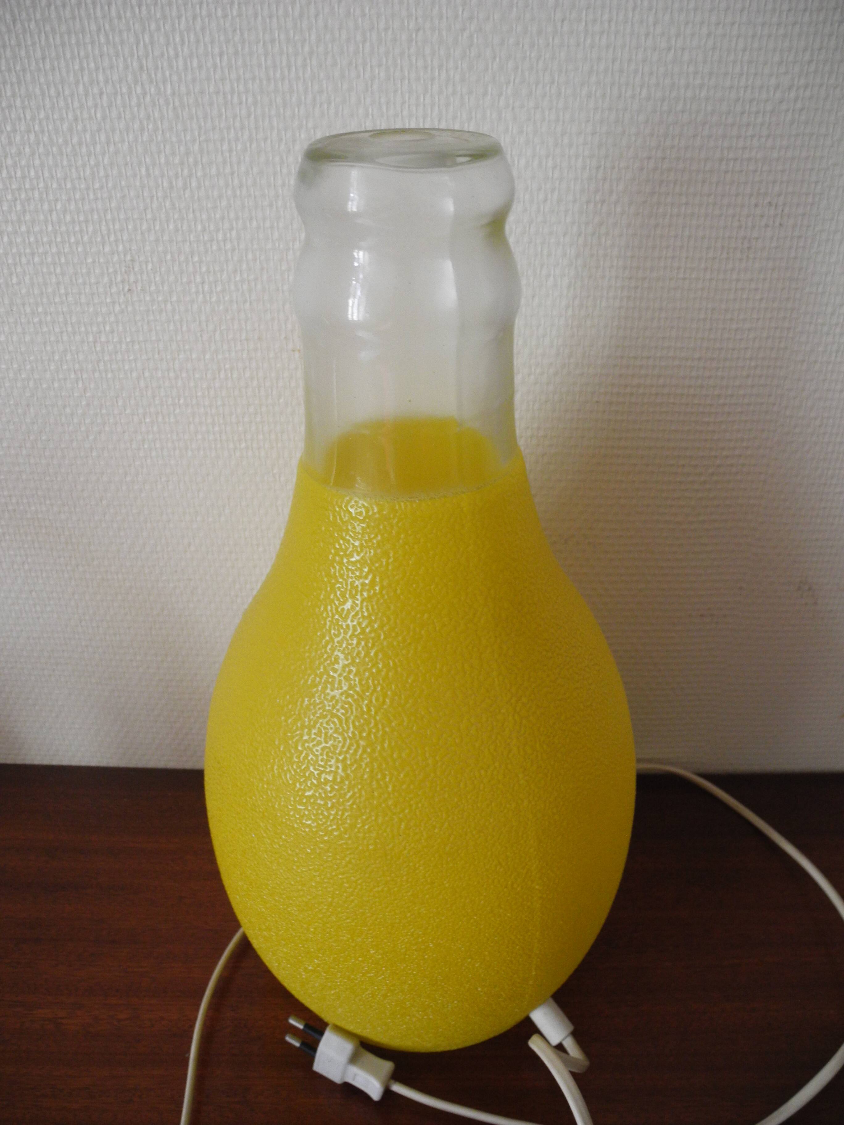 Old decorative bottle lamp vintage bottle lamp 70s