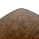 Set of 3 brutalist oak oval side or nesting tables minimalist design 1970s
