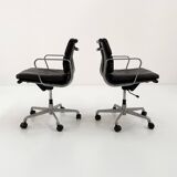 Soft Pad EA217 leather office chair by C. & R. Eames for ICF, 1970