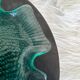 Vintage plate shaped of Arcoroc fish France turquoise