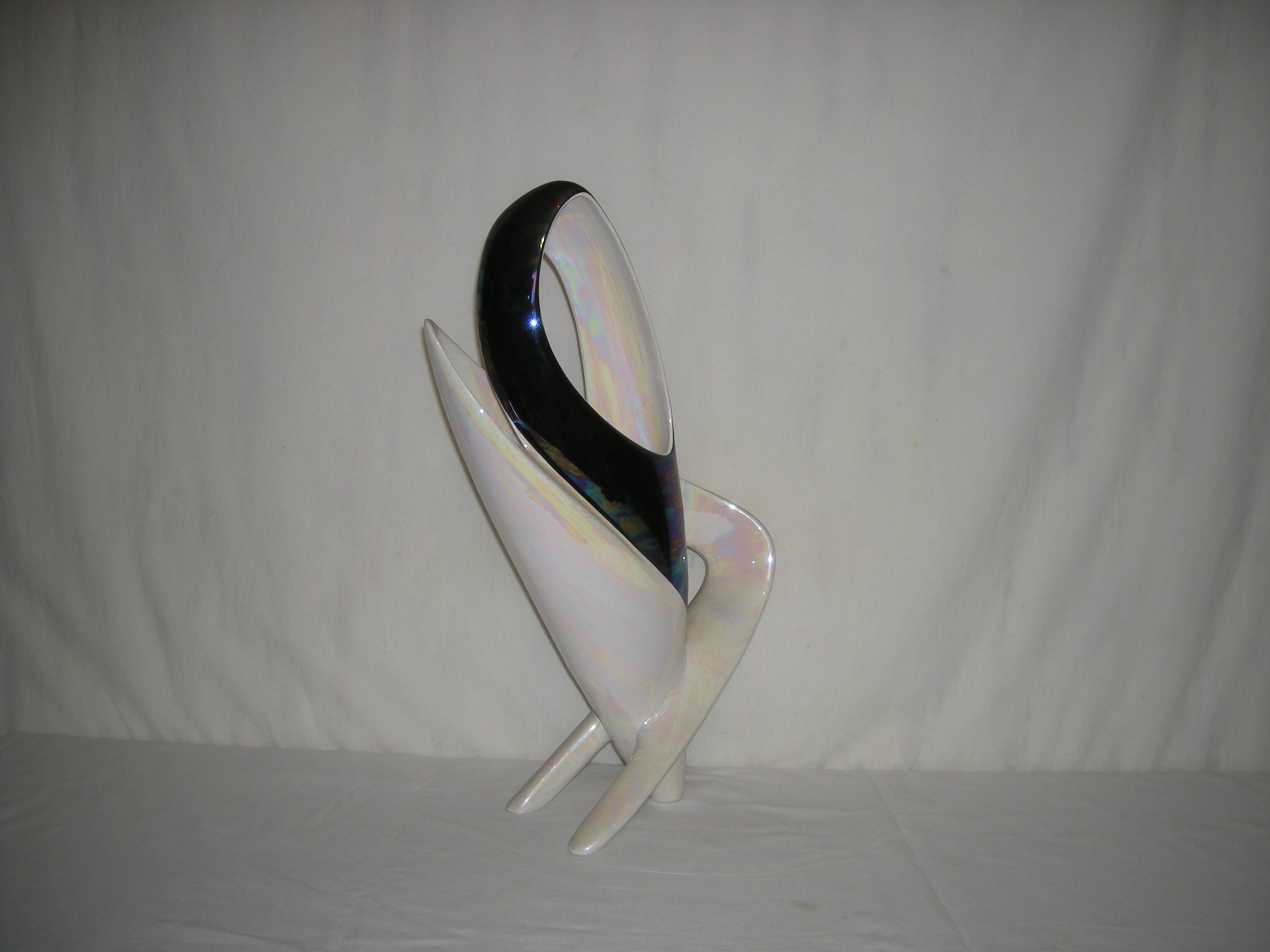 Camillo Lusso tripod vase - Turin ceramics from the 50s