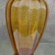 Vase art déco verre orangé