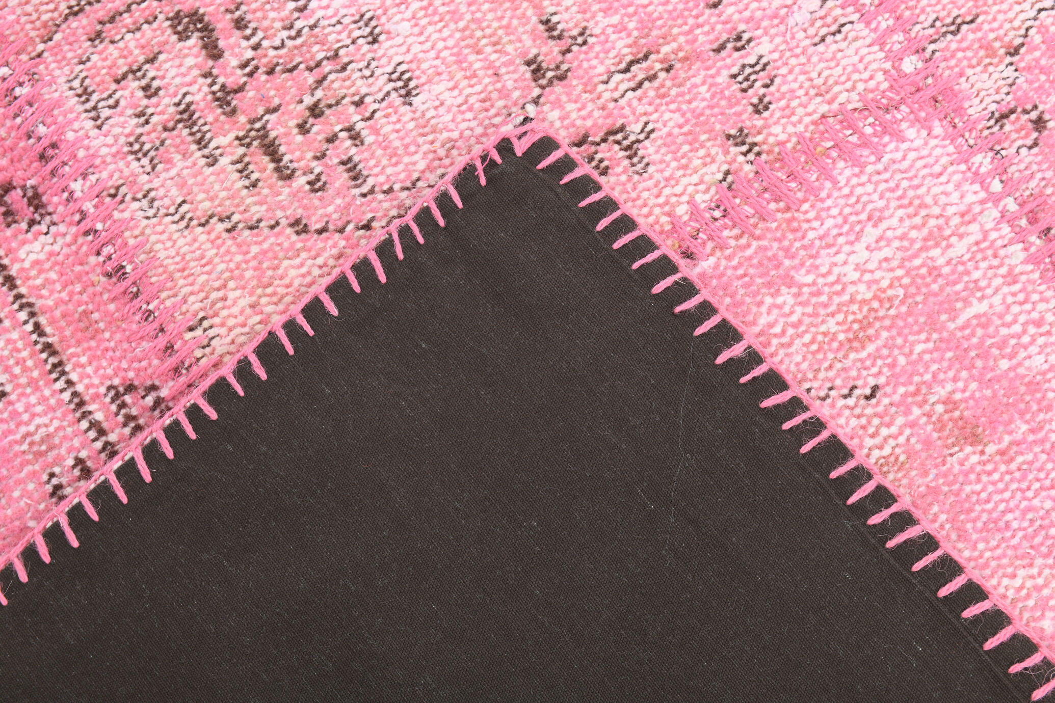 4x7 Soft Pink Vintage Patchwork Rug 225x123Cm