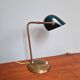 Banker's lamp in brass and green opaline, 1930s