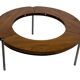 Vintage rosewood coffee table with glass, Denmark, 70s design