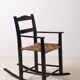 Fauteuil à bascule du début du 20e siècle avec siège en gazon, Danemark