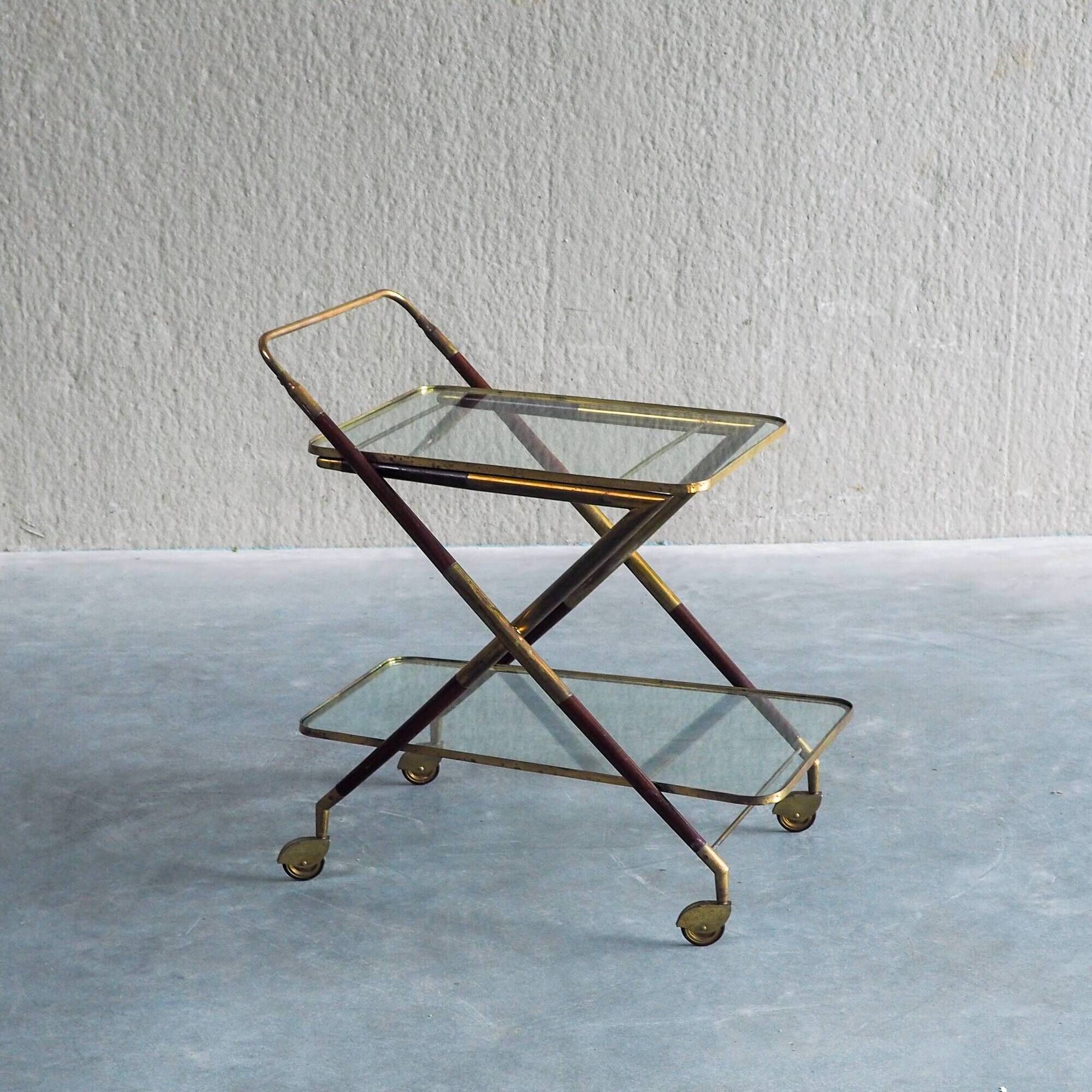 1950s Italian Bar Trolley, Attributed to Cesare Lacca