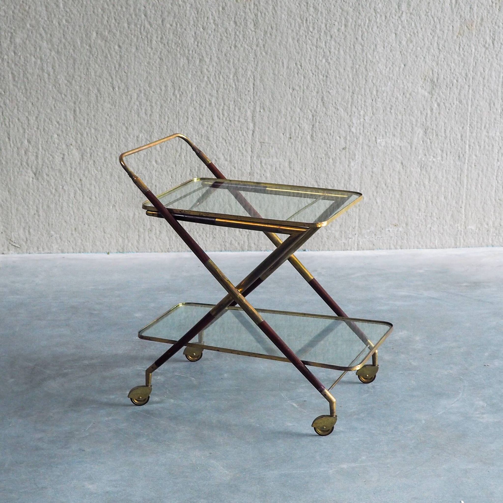 1950s Italian Bar Trolley, Attributed to Cesare Lacca