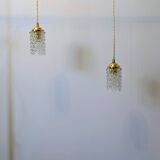 Baladeuse en verre taillé des années 60 - Lumière d'appoint (2 disponibles)