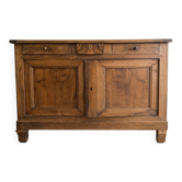 Buffet bas ancien en noyer massif