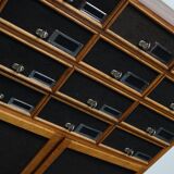 German industrial apothecary cabinet in oak and pine, mid-20th century