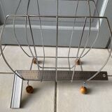 Sputnik Magazine Rack / Vinyl Record Holder - Chrome