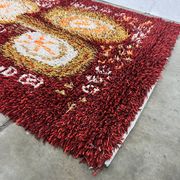 Scandinavian Vintage Wool Rug, Rya, Sweden 1960's