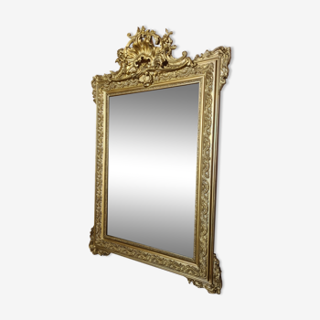 Miroir ancien XIXéme siècle doré