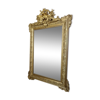 Miroir ancien XIXéme siècle doré