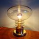 Space Age table lamp in brass and clear glass, 1960s-70s.