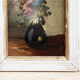 Oil on miniature panel - bouquet of flowers