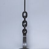 60s steel link floor lamp base