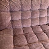 Canapé chauffeuse velours vintage