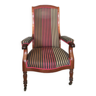 Mahogany Voltaire armchair