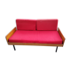 Banquette des années 60 en chêne et pieds métalliques