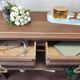 Console desserte meuble d'appoint en chêne massif
