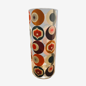 Vase cylinder colorful patterns pop vintage