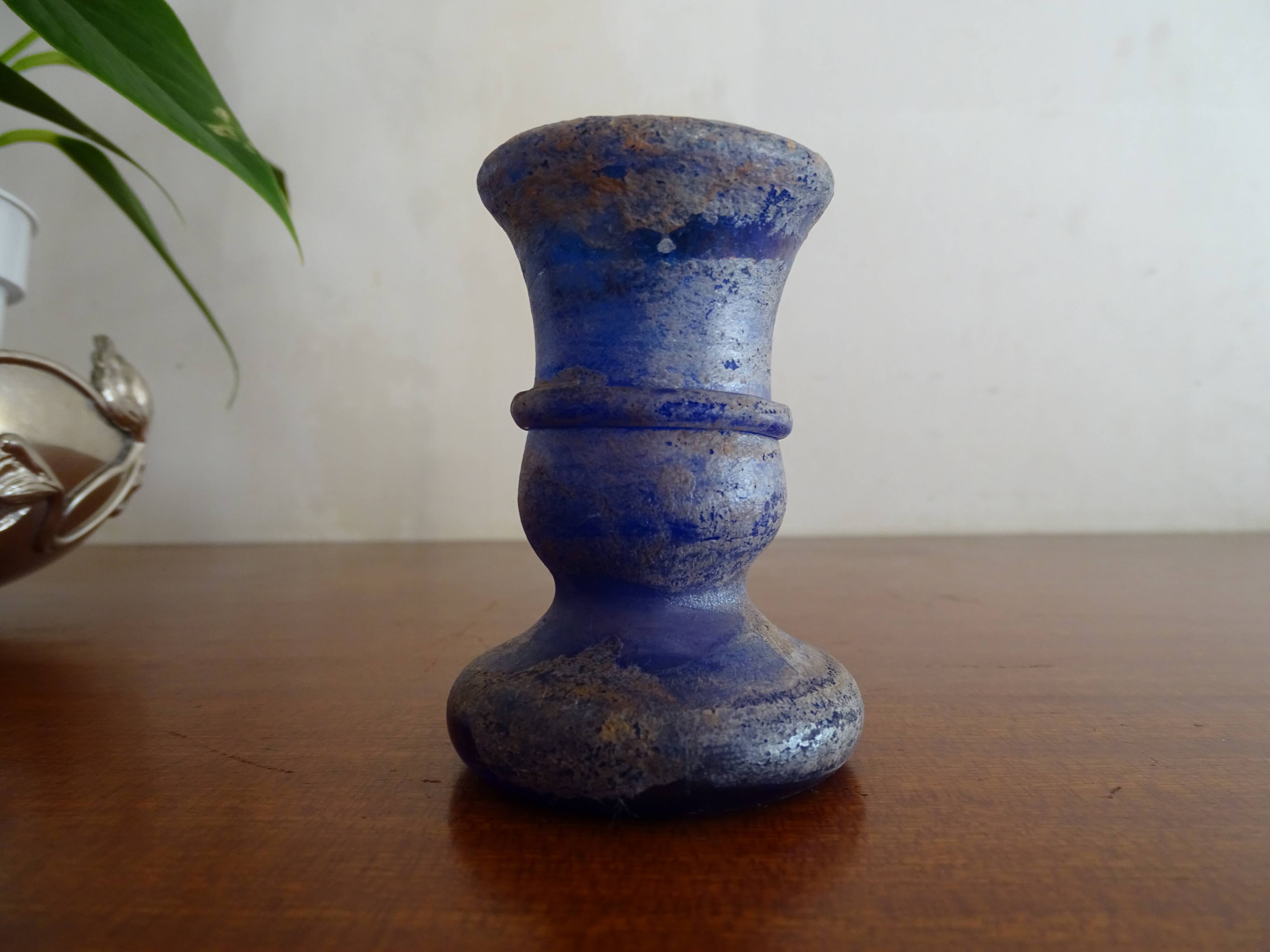 Miniature vase Scavo Seguso Vetri d'Arte iridescent glass Murano 1950