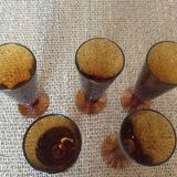 6 bubbled glasses