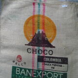 Coffee bag burlap sisal choco colombia