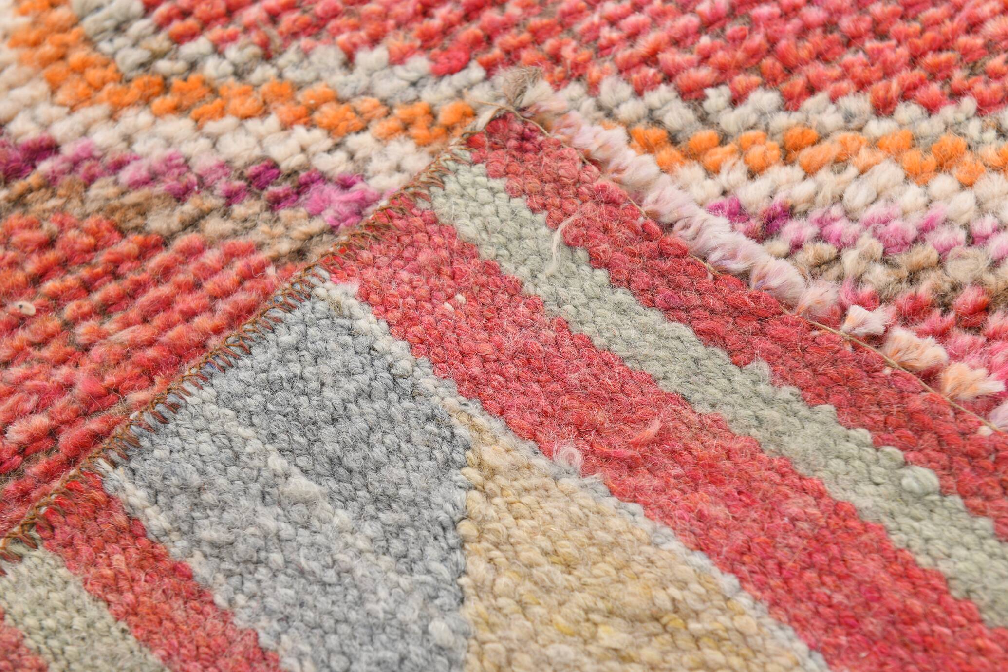 Red & Pink Oriental Vintage Runner Rug, 100x315Cm