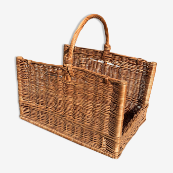 Wicker wooden basket