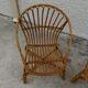 Pair of rattan shell armchairs