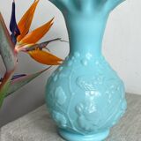 Blue opaline vase