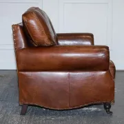 Brown Leather Two-Seater Sofa Balural in the Style of Halo and Timothy Oulton
