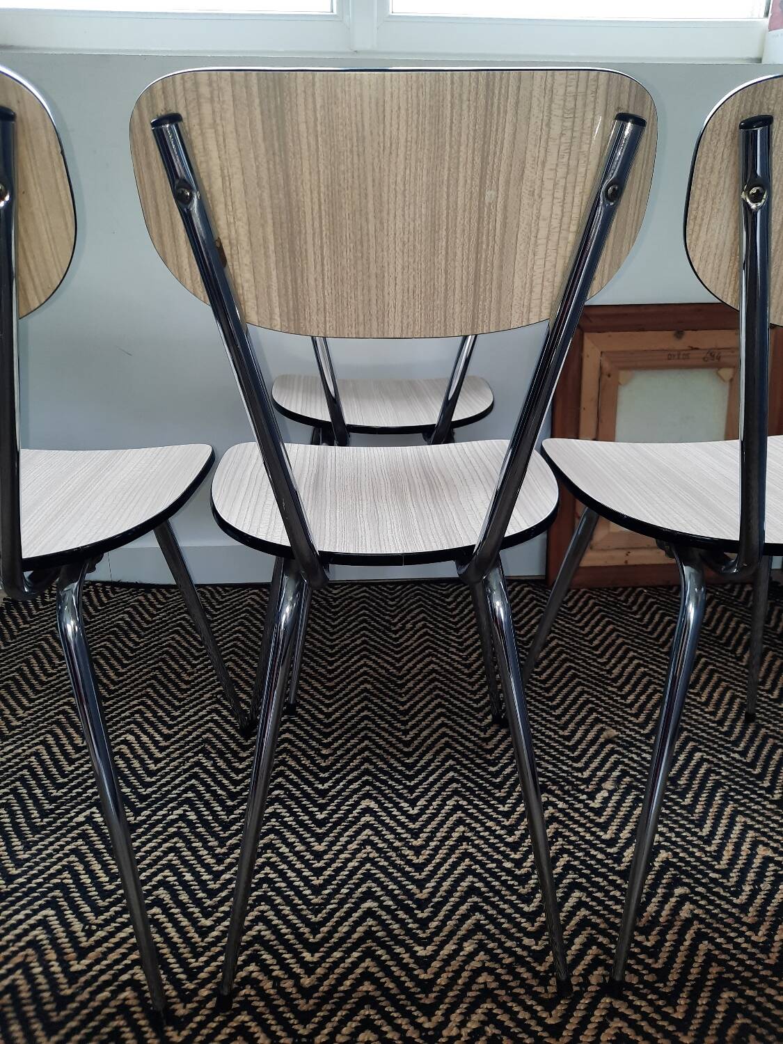 Set of 4 vintage Formica chairs