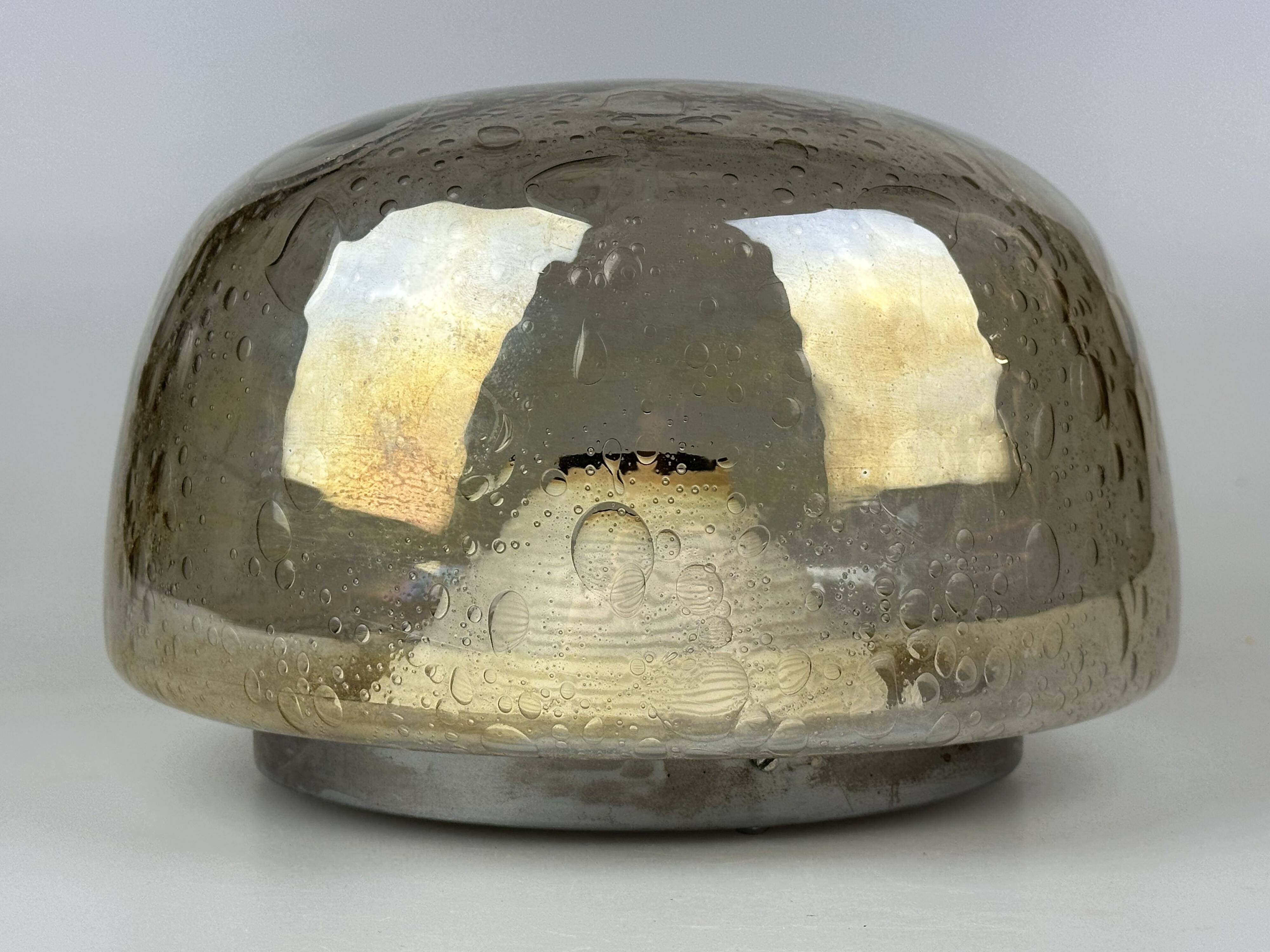 60s 70s ceiling lamp Plafoniere Flush Mount Böhmer Leuchten Germany Glass