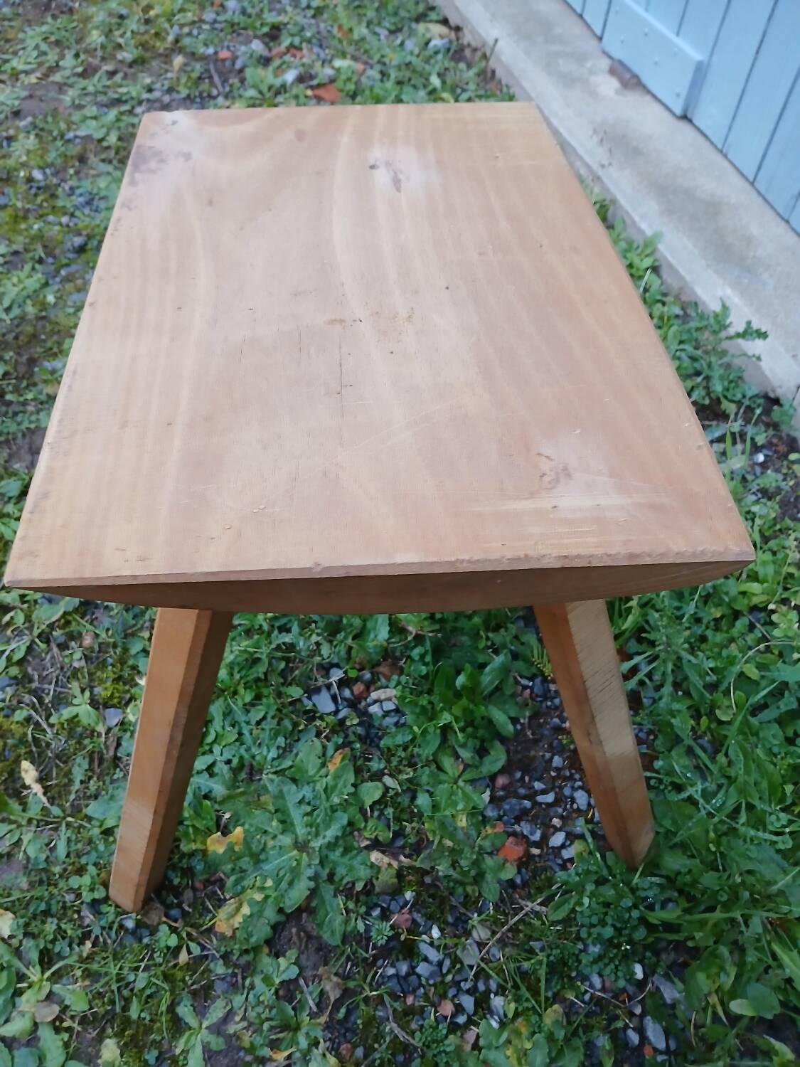 Antique wooden tripod stool