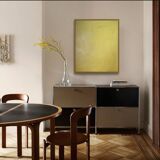 Abstract contemporary monochrome yellow background