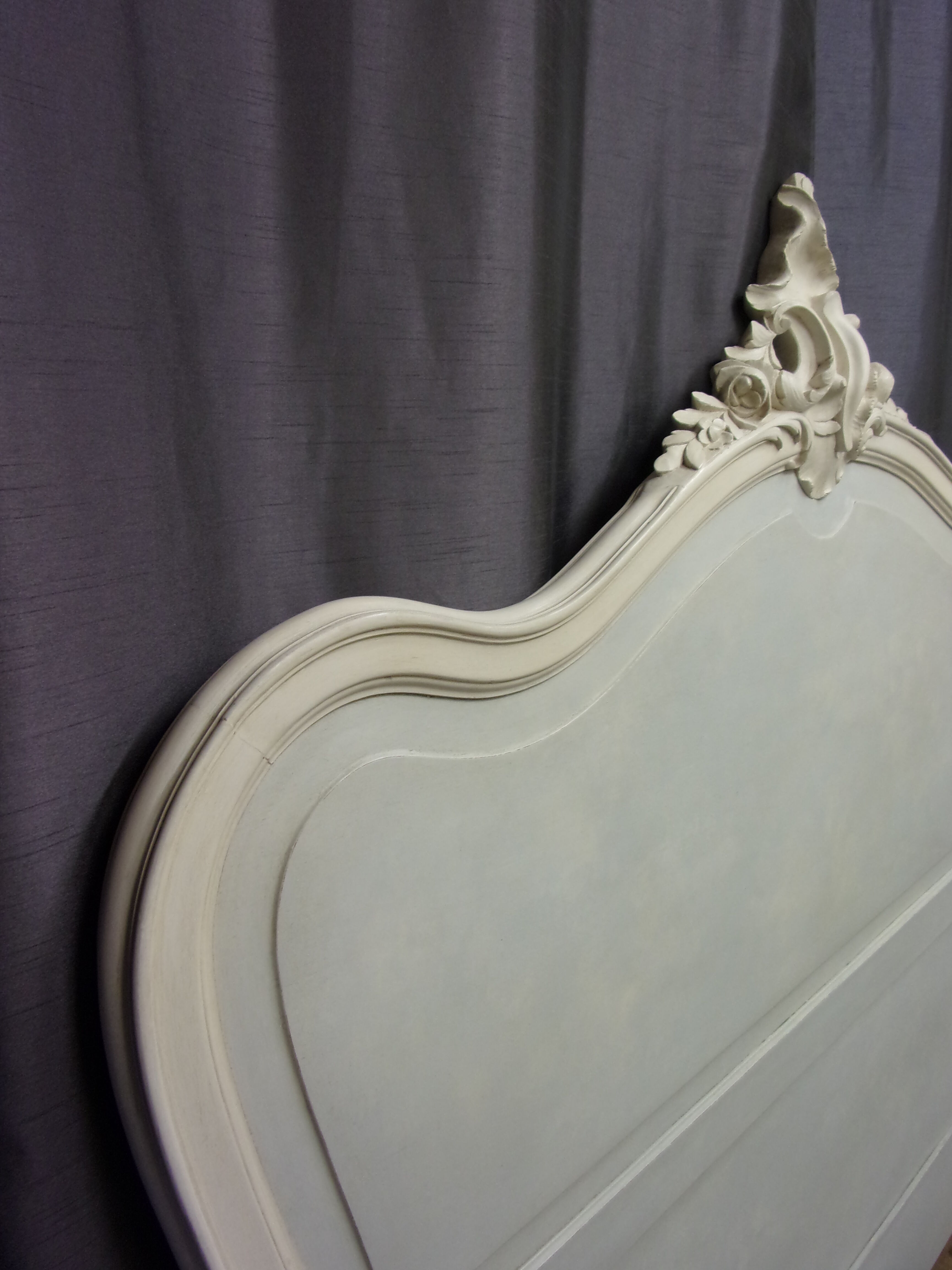 Old headboard 140 cm Louis XV style redesigned gustavian style