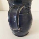 Stoneware pitcher Saint-Père, deep blue nuanced glaze