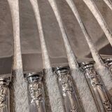12 silver-plated dessert knives, Ercuis silversmith, Louis XV style, 29